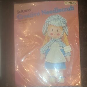 Creative Needlecraft Gingham Girl Toy Doll Kit
